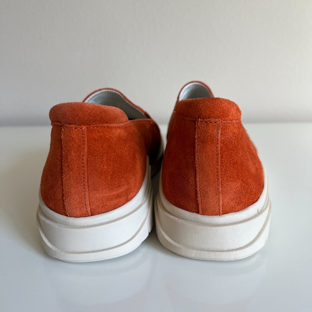 Franco Sarto L-Mayve Slip On Orange Suede Loafers Leather 8 M - Picture 6 of 10